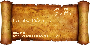 Faluba Páris névjegykártya